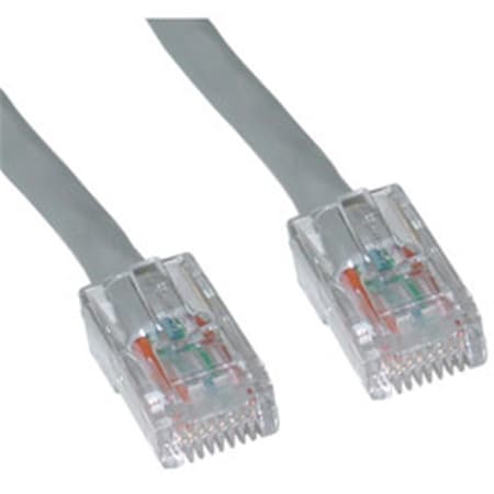 Cable Wholesale Cat5e Gray Ethernet Patch Cable Bootless 14 foot 10X6-12114